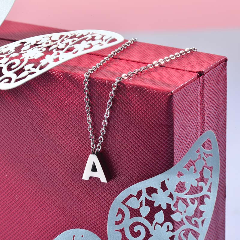 Collares de Inicial Letra en Acero Inoxidable -SSNEG143-24645