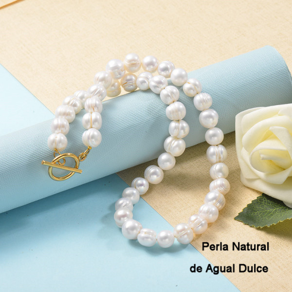 Collares de Perla Agua Dulce -SSNEG142-24700
