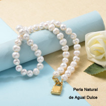 Collares de Perla Agua Dulce -SSNEG142-24701