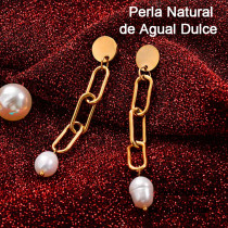 Aretes de Perla Agua Dulce -SSEGG142-24867