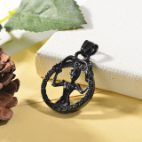 Dije de Negro en Acero Inoxidable para Hombre-SSPTG146-25067