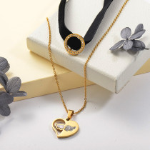 Collares de Acero Inoxidable para Mujer -SSNEG142-25505