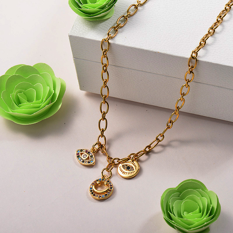Collares de Acero Inoxidable para Mujer -BRNEG142-26684