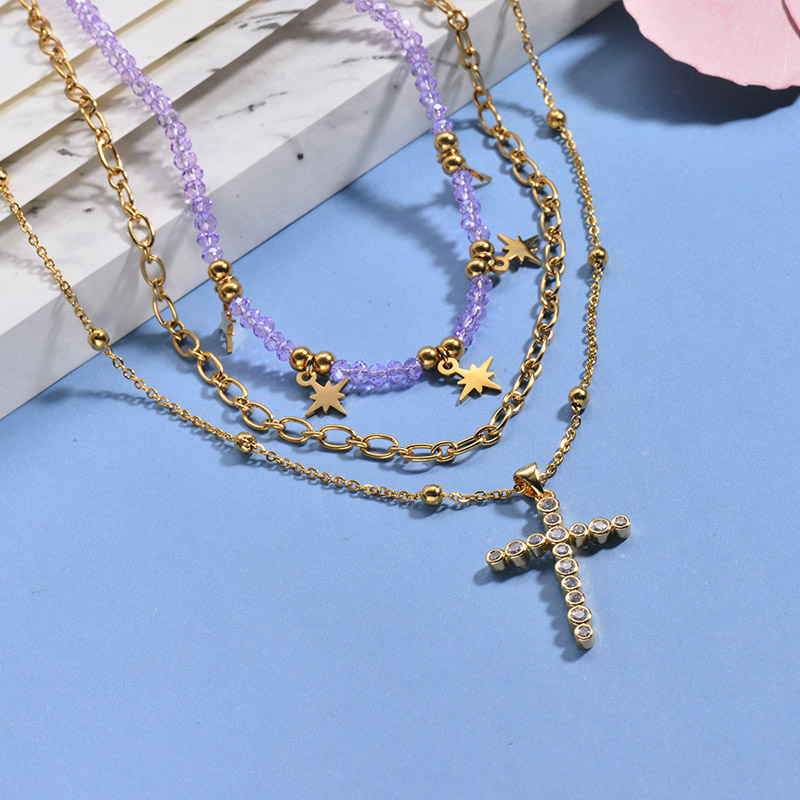 Collares de Acero Inoxidable para Mujer -BRNEG142-26655