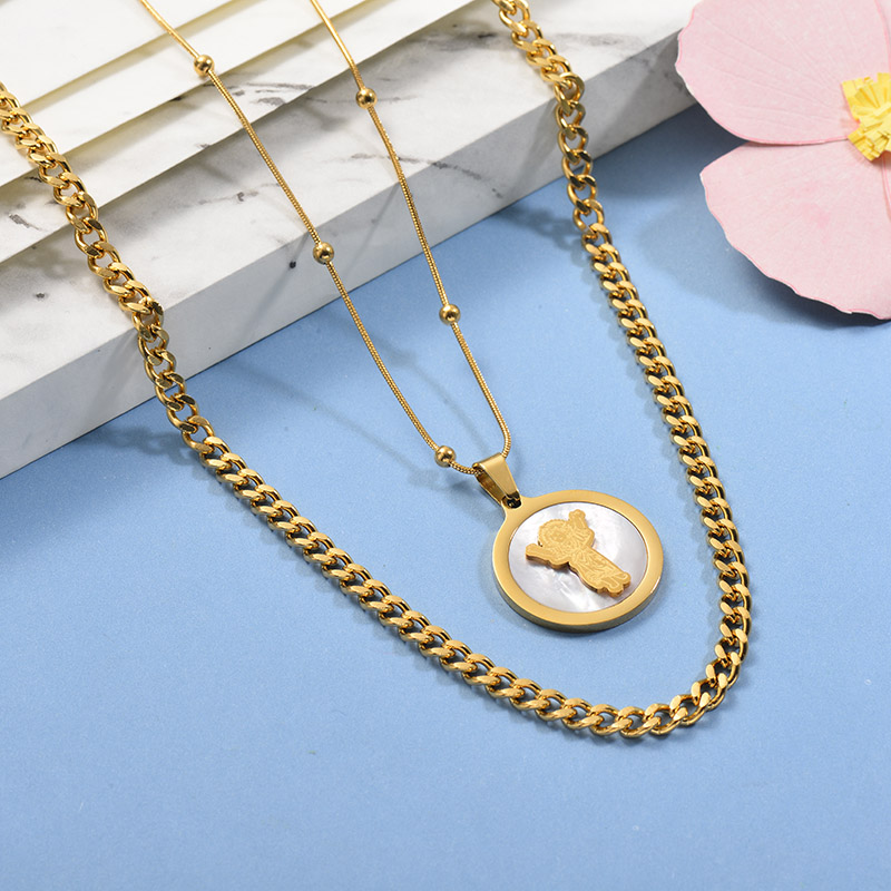 Collares de Acero Inoxidable para Mujer -SSNEG142-26666