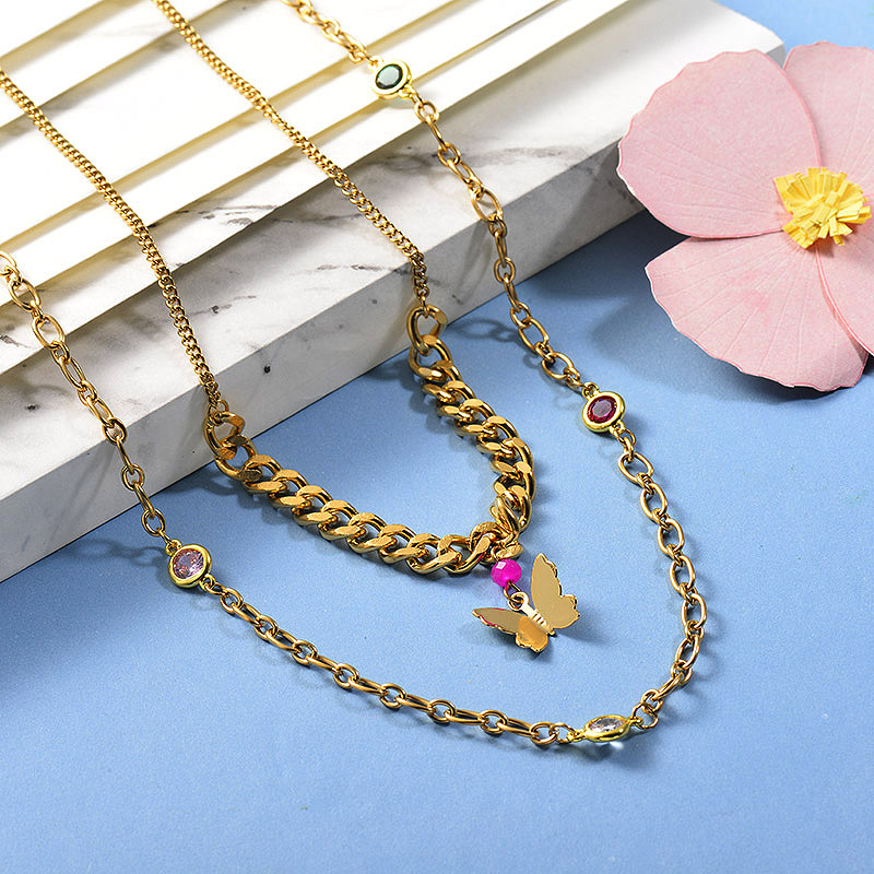 Collares de Acero Inoxidable para Mujer -BRNEG142-26664