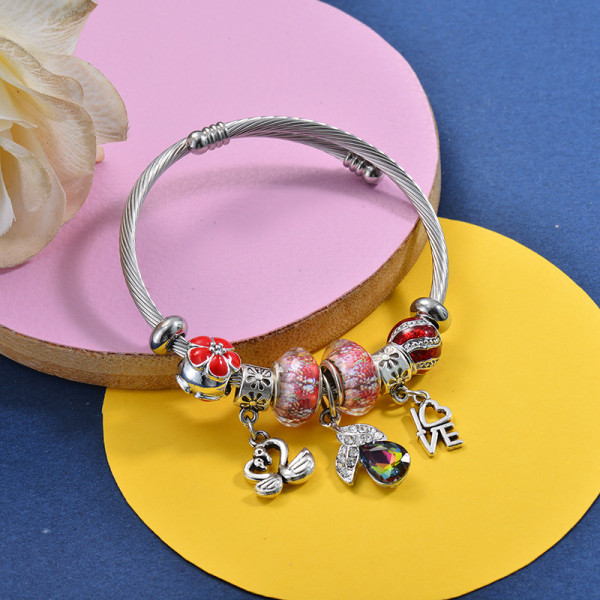 Pulseras de Charms en Laton  -BRBTG204-27047