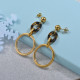 Aretes de Acero Inoxidable Hecho en Mano -SSEGG142-27219