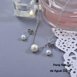 Conuntos de Perla Agua Dulce en Acero Inoxidable para Mujer -SSCSG142-27408