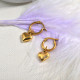 Aretes de Acero Inoxidable para Mujer -SSEGG142-27910