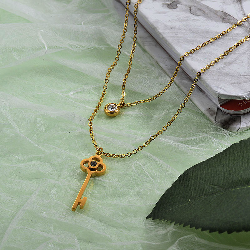 Collares de Acero Inoxidable para Mujer -SSNEG142-27890