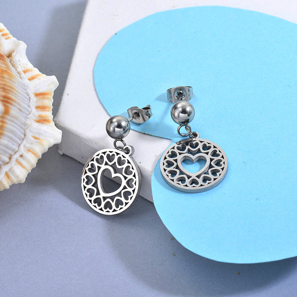 Aretes de Acero Inoxidable para Mujer -SSEGG142-27987