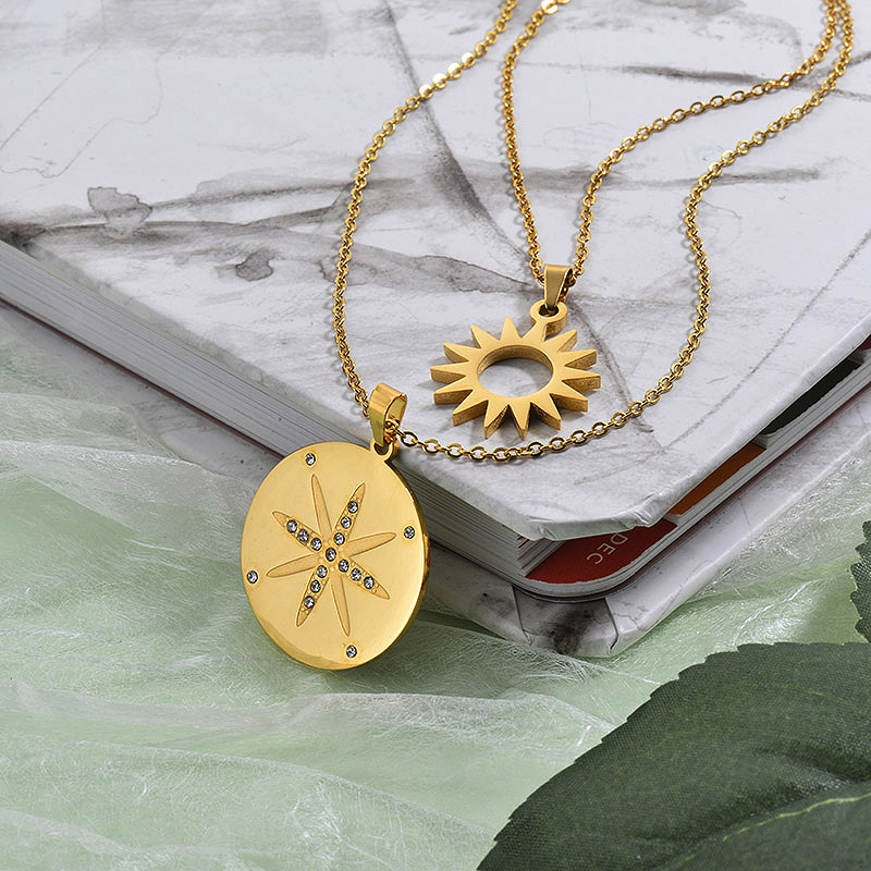Collares de Acero Inoxidable para Mujer -SSNEG142-27897