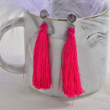 Aretes de Borla con Piedra Natural para Mujer -SSEGG142-27916