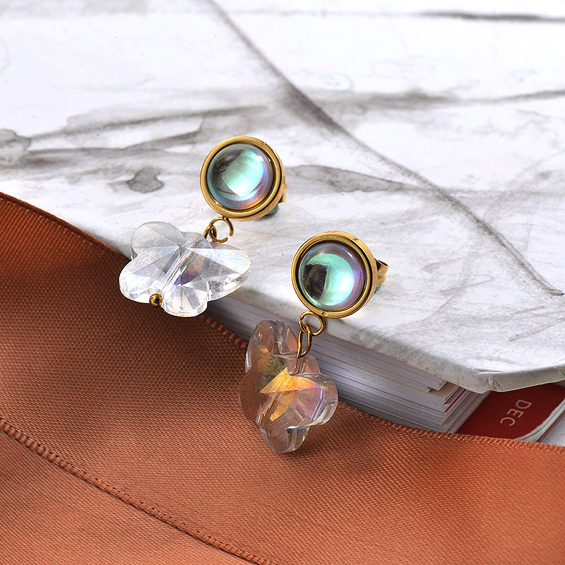 Aretes de Acero Inoxidable para Mujer -SSEGG142-27884