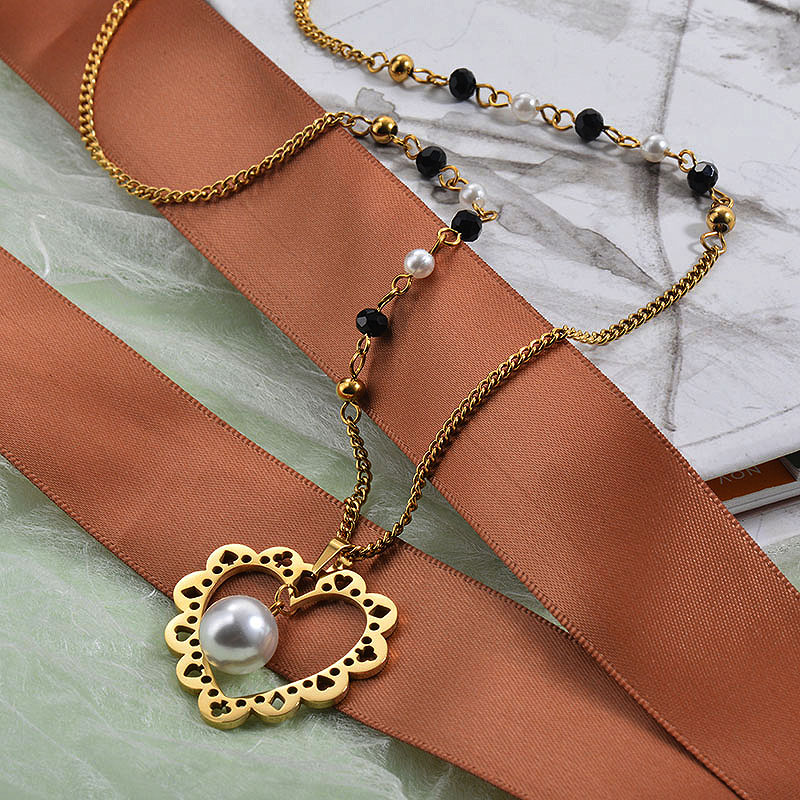 Collares de Acero Inoxidable para Mujer -SSNEG142-27889