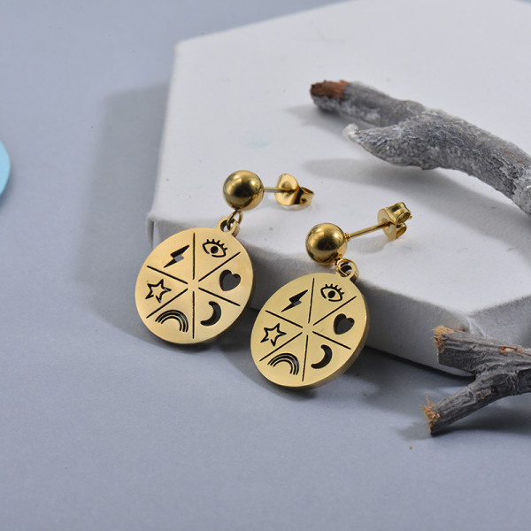 Aretes de Acero Inoxidable para Mujer -SSEGG142-27981