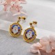 Aretes de Acero Inoxidable para Mujer -SSEGG142-27822