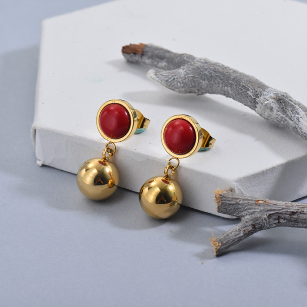 Aretes de Acero Inoxidable para Mujer -SSEGG142-27983