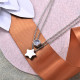 Collares de Acero Inoxidable para Mujer -SSNEG142-28203