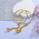 Aretes de Acero Inoxidable para Mujer -SSEGG142-28863