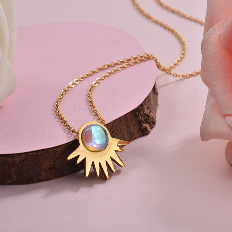 Collares de Acero Inoxidable para Mujer -SSNEG143-28902