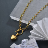Trendy 18K Gold Plated Heart Necklace