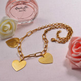 18K Gold Plated Heart Statement Necklace