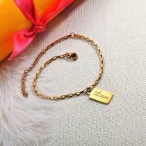 Wholesale Simple Love Bracelet in 18K Gold Plated