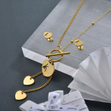 Stainless Steel Heart Dragonfly Tassel Jewelry Sets for Girls