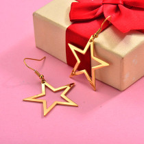 Chic 18k Gold Plated Drop Star Statement Earirng