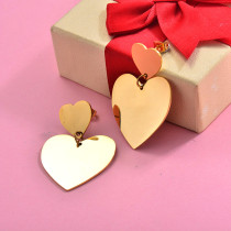 18K Gold Plated Statement Heart Earrings