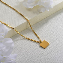 Wholesale Dainty Stainless Steel Square Necklaces for Women