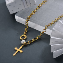 Chic 18K Gold Plated Cross Necklace