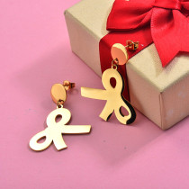 18K Gold Plated Ribbon Statement Earrings