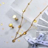 Dainty Stainless Steel Disc Jewelry Sets for Women