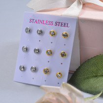 Stainless Steel Earring Sets -SSEGG126-29393