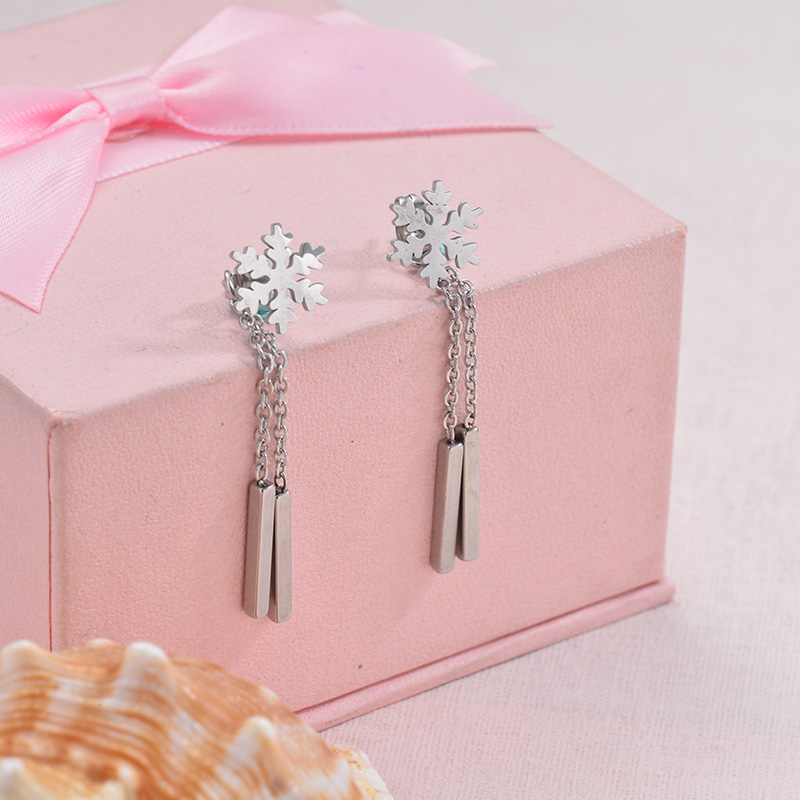 Stainless Steel Drop Earrings -SSEGG126-29454