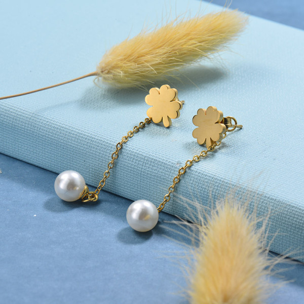 Stainless Steel Drop Earrings -SSEGG126-29427
