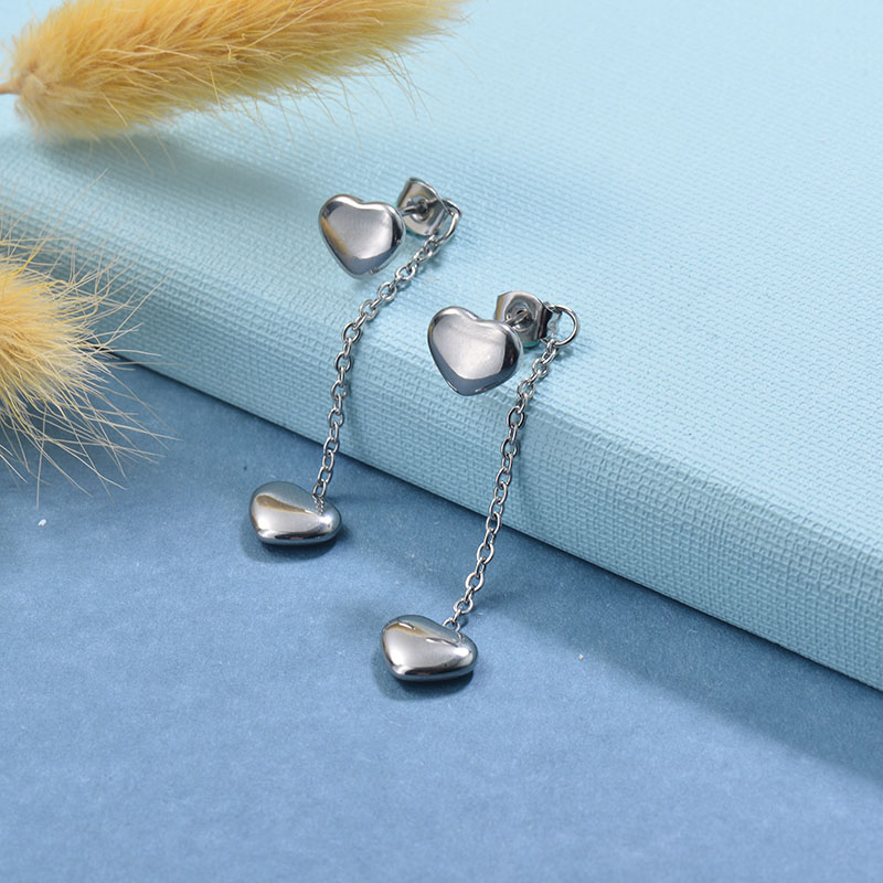 Stainless Steel Drop Earrings -SSEGG126-29437