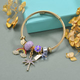 Brass Charm Bangle Bracelets for Women -BRBTG89-29368