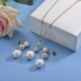 Stainless Steel Beaded Necklace Sets -SSCSG142-29612