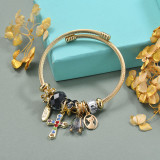 Brass Charm Bangle Bracelets for Women -BRBTG89-29365