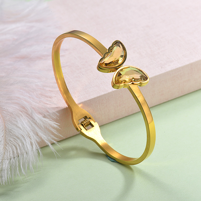 Stainless Steel Butterfly Cuff Bangles -SSBTG143-29257