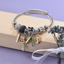 Brass Charm Bangle Bracelets for Women -BRBTG89-29337