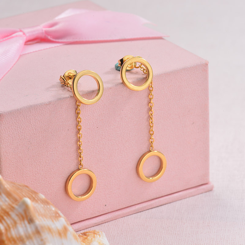 Stainless Steel Drop Earrings -SSEGG126-29447