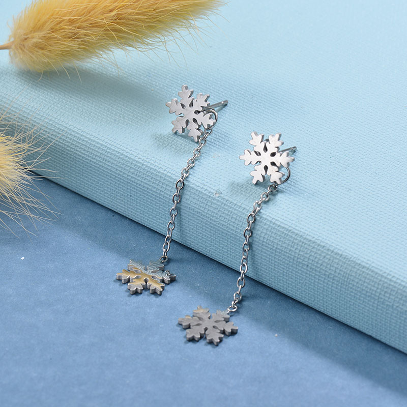 Stainless Steel Drop Earrings -SSEGG126-29438