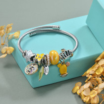 Brass Charm Bangle Bracelets for Women -BRBTG89-29357