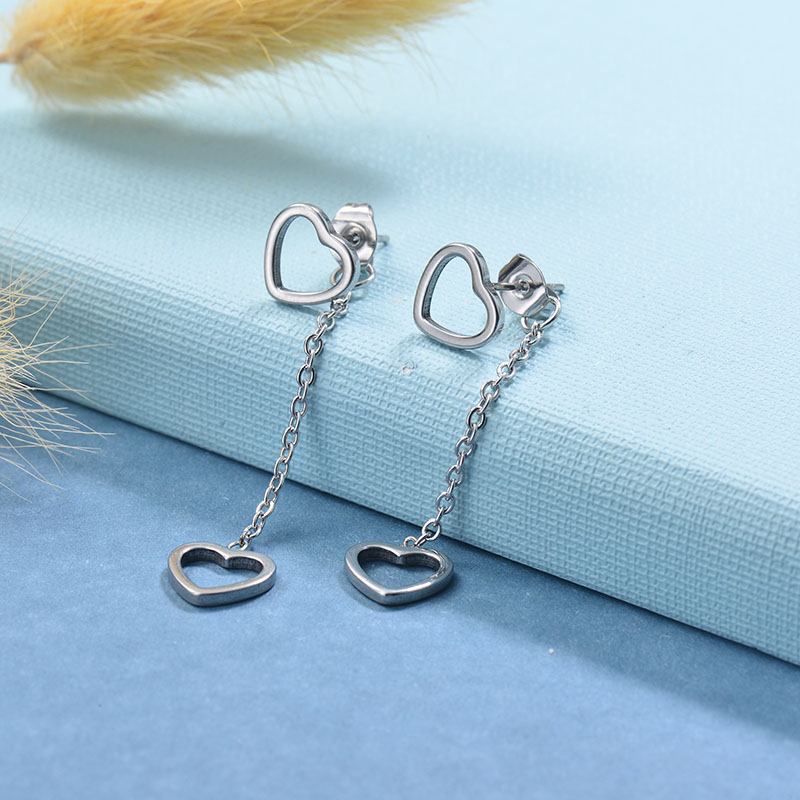 Stainless Steel Drop Earrings -SSEGG126-29440