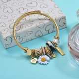 Brass Charm Bangle Bracelets for Women -BRBTG89-29375
